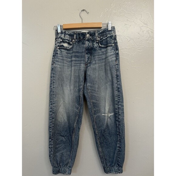 Rag & Bone Miramar Relaxed Jogger $198 Small Sweatpant Printed Jeans cotton - Picture 8 of 9